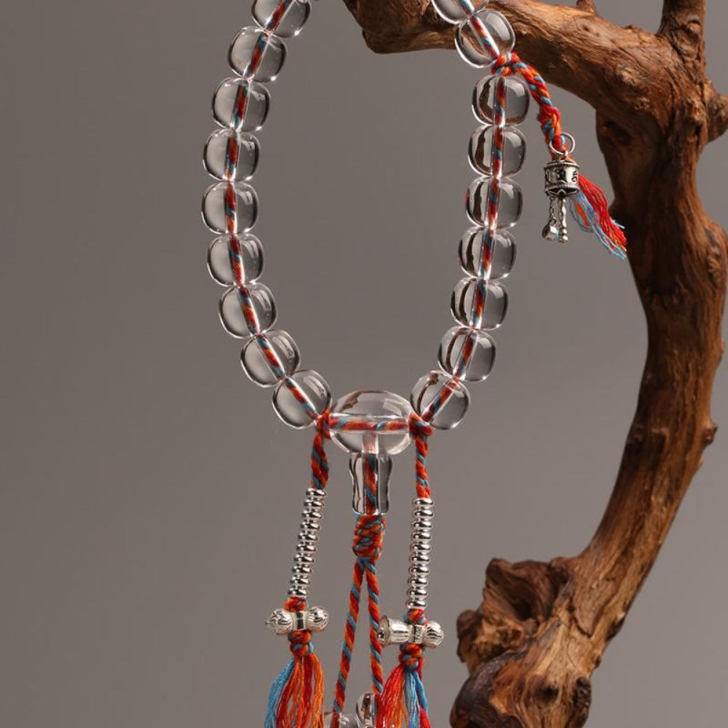 EXQUISITE IN Guardian Clear Quartz Bracelet | Handwoven Spiritual Energy Beads - Image 4