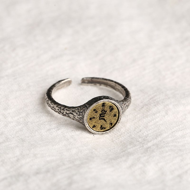 Sacred Protection Mantra Ring – Green Tara, Medicine Buddha, and Black Tara - Image 2