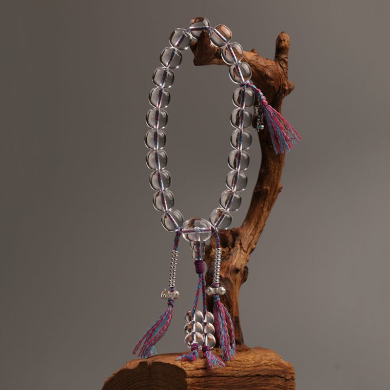 EXQUISITE IN Guardian Clear Quartz Bracelet | Handwoven Spiritual Energy Beads - Image 2
