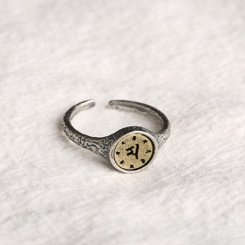 Sacred Protection Mantra Ring – Green Tara, Medicine Buddha, and Black Tara - Image 5
