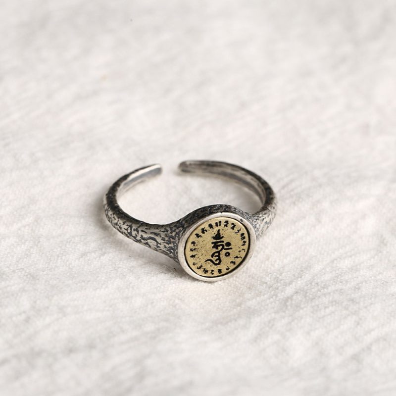 Sacred Protection Mantra Ring – Green Tara, Medicine Buddha, and Black Tara - Image 6