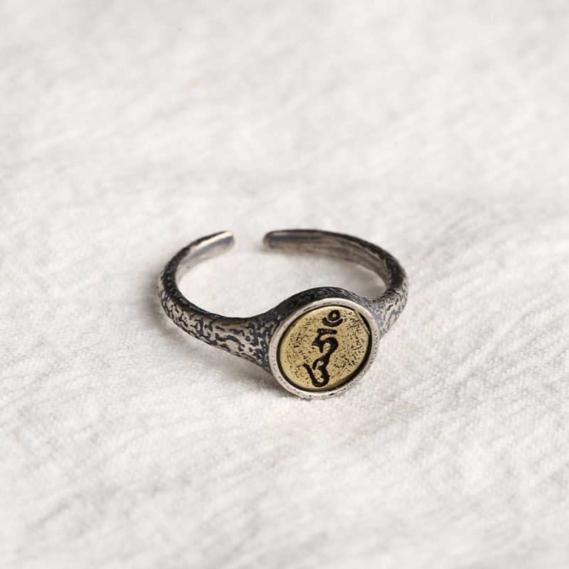 Sacred Protection Mantra Ring – Green Tara, Medicine Buddha, and Black Tara - Image 7