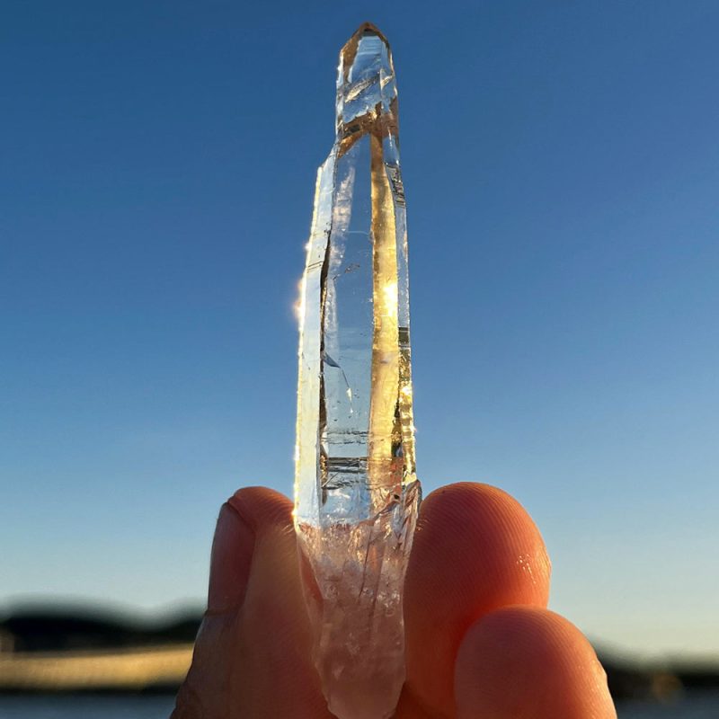 Rare Tibetan Spiral Nirvana White Quartz Crystal - Image 3