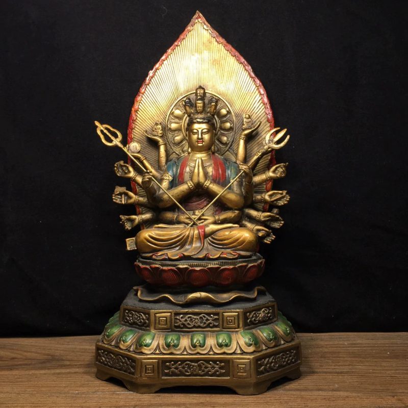 SUKHAVATI Avalokiteśvara WISDOM Tibetan Statue for Eliminating Difficulty