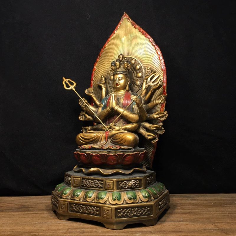 SUKHAVATI Avalokiteśvara WISDOM Tibetan Statue for Eliminating Difficulty - Image 4