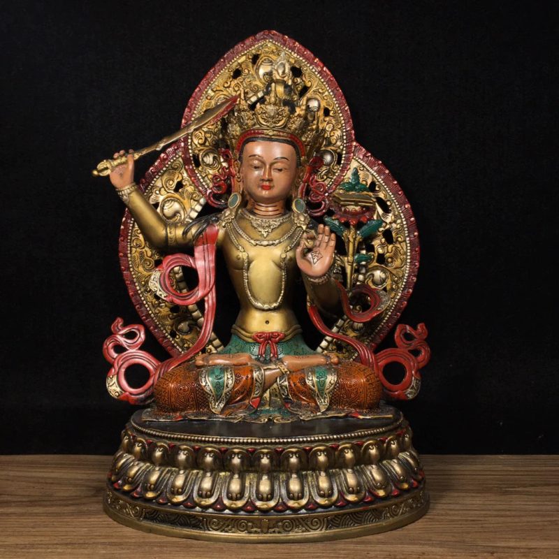SUKHAVATI Manjushri AWAKENING Tibetan Statue for Eliminating Weakness