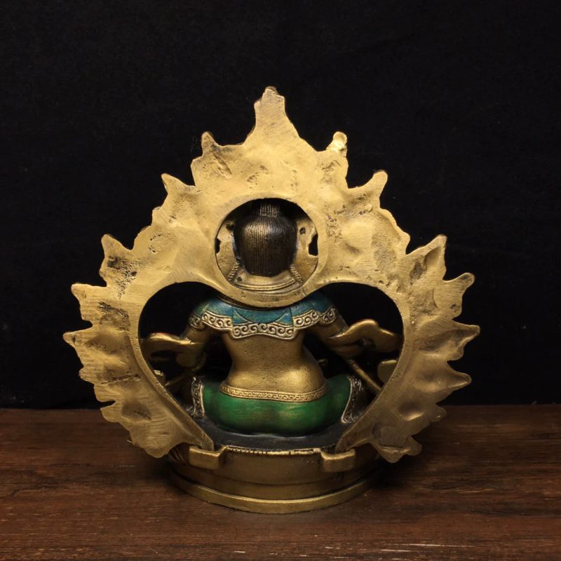 SUKHAVATI Yellow Jambhala FORTUNE Tibetan Statue for Eliminating Poverty - Image 5