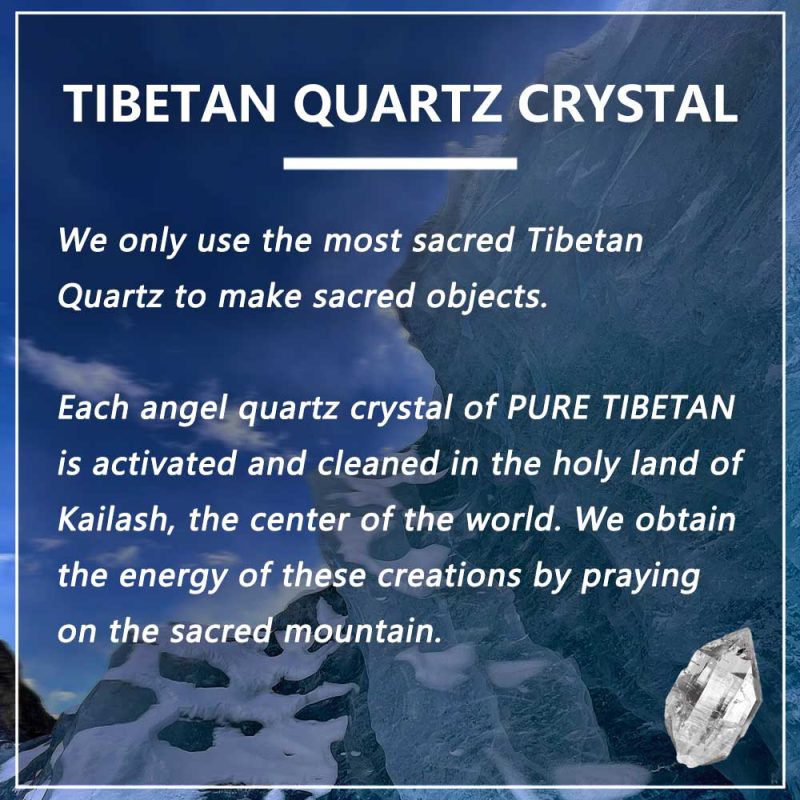 Tibetan Energy Protection White Quartz Crystal Sterling Silver Jewelry Handmade - Image 9