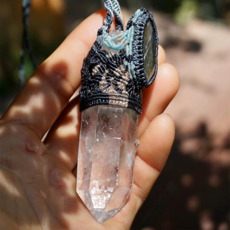 The Force Energy Inlaid gems Wax Rope Crystal Pendant - Image 7