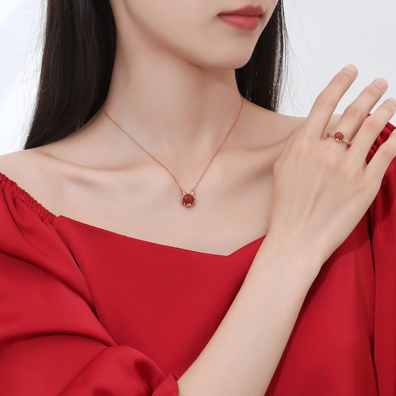 ❗❗❗A Flash Sale- EXQUISITE IN 925 Sterling Silver Year of the Dragon Cinnabar Red Agate Dragon Protection Bracelet Necklace Pendant Earrings Ring - Image 9