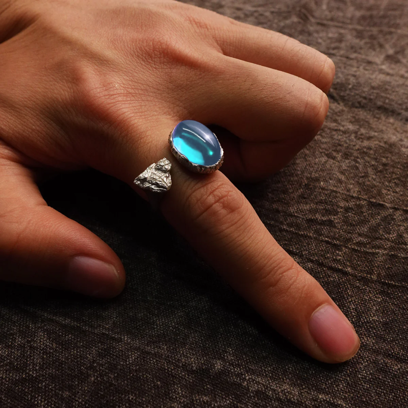 KAILASH ENERGY Chakra Awakening Ring Seven Chakra Gemstone 925 Sterling Silver Adjustable - Image 3
